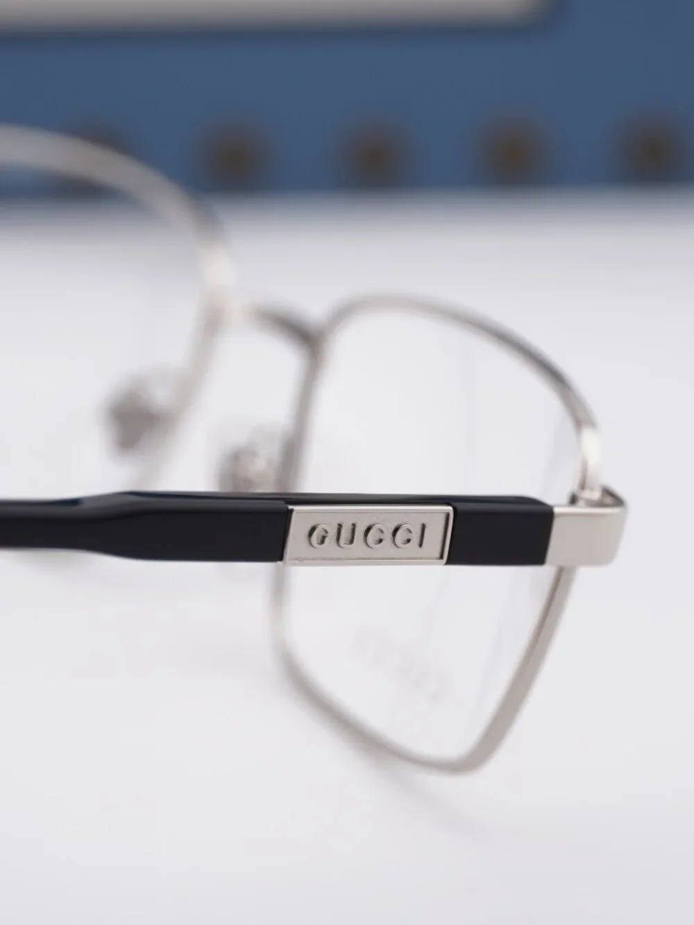 Gucci GG1801O 001 Rectangle Eyeglasses - Silver 54mm